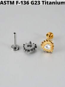 1PC G23 Titanium Zirconia Hexagram Lip Studs Internal Thread Zirconia Butterfly Ear Helix Tragus Cartilage Helix Earrings Body Piercing Jewelry