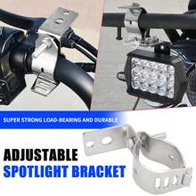 1pc Aluminum Alloy Handle Extension Bracket Adjustable Pipe Clamp Bracket Spotlight Fixing Bracket For Bicycles Off-Road Motorcycles Scooters Motorcycle Accessory