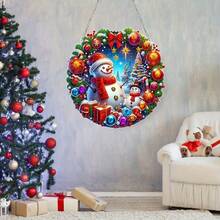 DIY钻石画挂饰，双面印刷，圣诞气氛，圣诞树，圣诞老人（单面钻石画） - 彩色 - 查看 10