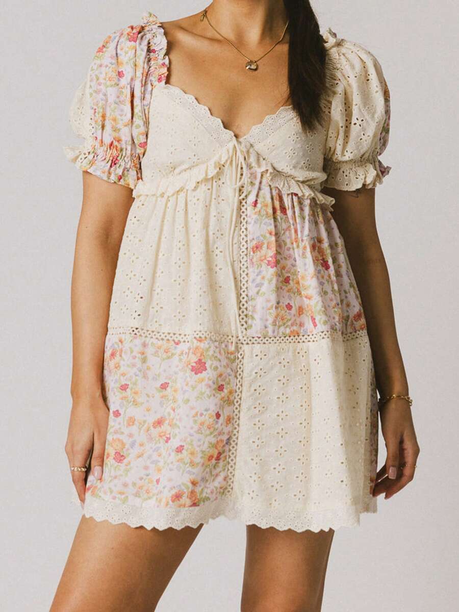 Get Ready To Slay In Style With Our Ruffle Trim Tie Waist Dress - Perfect For Summer