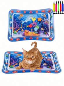 升级加厚防滑猫咪戏水垫，室内猫咪专属清凉戏水垫，互动猫玩具，让猫咪独立玩耍