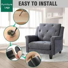 4pcs Tapered Furniture Legs With 4 Nuts, 4 Washers And 12 Screws, Wooden Furniture Feet, Suitable For Cabinets, Sofas, Vanities, Chairs - Multicolor - View 6