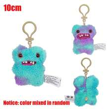 毛绒钥匙扣 搞笑 Fuggler 丑牙怪兽 Fuggler 儿童毛绒玩具 尼德尔先生 贪婪的咧嘴笑的傻瓜 可爱毛绒收藏背包吊坠