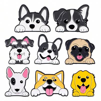 Cute Pet Dogs Enamel Pins Cartoon Animals Brooches Badge On Backpack Lapel Pin Costume Accessories Fashion Jewelry Gifts 1PC Office Accessories Shirts Jacket Halloween Clothes Pin Funny Teacher Gifts Halloween Accessories Teachers Day Bag Charms Christmas