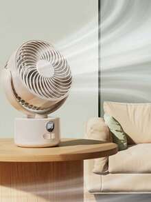 Desk Fan, Tabletop Electric Fan, High-Power Super Quiet Office Desk Mini Portable Fan, Student Dorm Bedside Powerful Cooling Circulating Fan, Rechargeable Long-Lasting