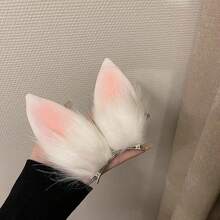 2pcs/Set Charming Plush Rabbit Ear Hair Clips Set - Perfect For Christmas Outfit, Sweet Colors And Teardrop Design - Multicolor - View 7