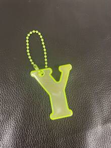 26pcs Reflective English Letter Pendant Series, Cycling Backpack Charm, Night Visible Keychain, Car Accessories, Women's, Wallet Charm - Multicolor - View 26