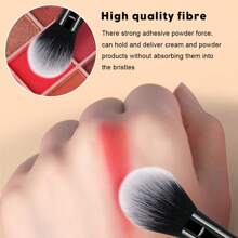 20支化妆刷，采用优质合成纤维制成，涵盖多种类型，例如日常散粉刷、粉底刷、晕染刷、定妆刷、腮红刷、遮瑕刷和眼影刷。适合所有肤质和人群，是旅行必备佳品，也是情人节、情人节、经济实惠的旅行化妆刷套装、送给女性的礼物、化妆师的理想之选，更是专业化妆师的完美之选。