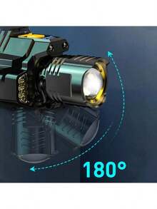 Sensor Headlamp LED Head Flashlight Powerful COB Headlight Head Torch Built-In Battery USB Rechargeable Fishing Camping Lantern - Black - View 7