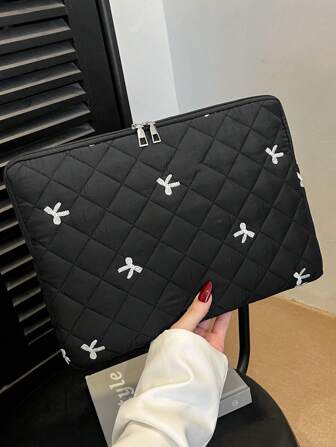 Multi-Size Laptop Bag With Bow, Laptop Sleeve Protective Case, Fits 13/13.3/14/15/16 Inch Laptops, Notebooks, Chromebooks, Suitable For Women, Great Gift For Teachers, Backpack, College, Back To School, Classroom And Laptop Sleeve