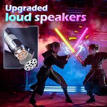 Gravity Sensing RGB Light Up Saber, USB Rechargeable Light Sword 16 Colors RGB Sword With Gravity Sensor Sound Effect Flashing Toy 2 In 1 Sword Light Up Toys Martial Arts Sword For Gifts - màu đen - Xem 4