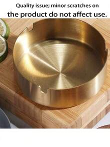 Thickened Anti-Fall Metal Stainless Steel Ashtray, Ins High-Grade Gift Ashtray. Minor Scratches Due To Craftsmanship Do Not Affect Usage.