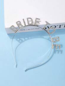 1 件简约字母新娘婚礼头饰发饰皇冠