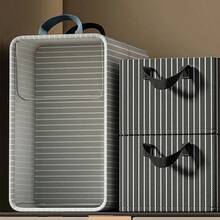 Caja de almacenamiento multifuncional para dormitorio, caja de almacenamiento sin particiones de color gris, caja de almacenamiento de ropa y pantalones con estilo de cajón - Gris - Ver 5