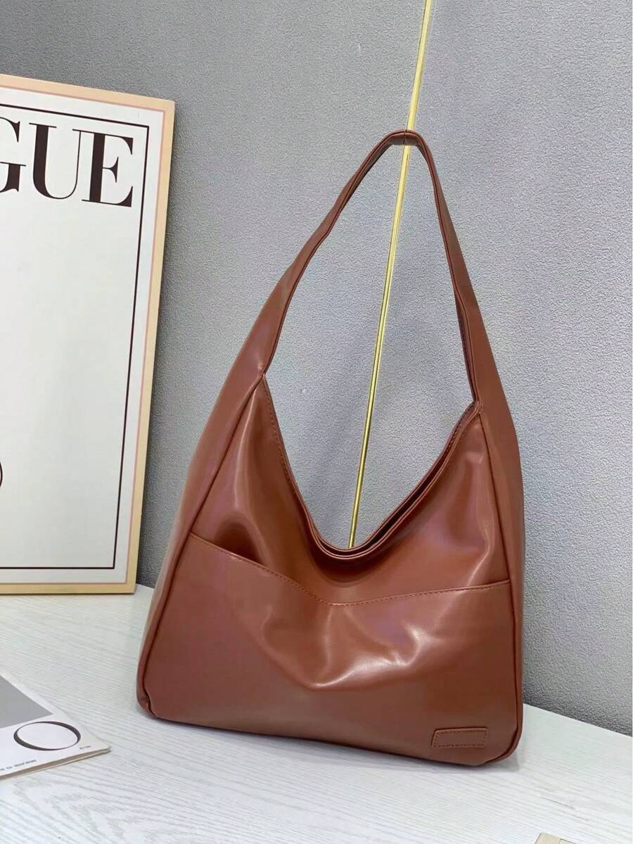 Borse a tracolla da donna - Marrone cioccolato [stile cerniera] - Visualizzare 1