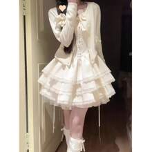 Clothes Sorting - Ensemble cardigan tricoté + robe à bretelles - Voir 4