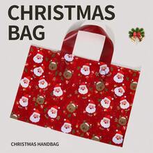 10 piezas de empaque de regalo de Navidad, bolsas de tela, bolsas de plástico, bolsas de compras, recuerdos de Nochebuena, bolsas de regalo de plástico rojo - Bolsas de tela para fiestas, adecuadas para regalos, compras y detalles de fiesta. Ideal para Navidad, Año Nuevo, Día de San Valentín, Pascua y otras ocasiones festivas.