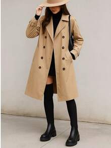 Fall/Winter Slim Fit Elastic Pull-On Thick Sole Comfortable Over-The-Knee Boots For Women - Black - View 2