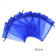 10/50/100个欧根纱礼品袋，金色欧根纱糖果袋，圣诞节彩色欧根纱礼品包装袋，薰衣草香囊袋，圣诞节家居装饰，婚礼派对回礼袋，颜色随机