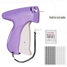 Pistola micro per etichettare gli indumenti, pistola per punto fine aggiornata, mini pistola per punto senza inceppamenti per abiti, kit di attrezzi per la riparazione rapida di indumenti con 6 aghi, 1000 fermacampioni neri e 1000 bianchi da 5 mm