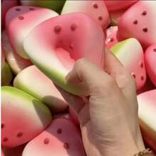 Wassermelonen-Quetsch-Stressball, weich & langsam rückfedernd, Frucht-Fidget-Spielzeug zur Stresslinderung
