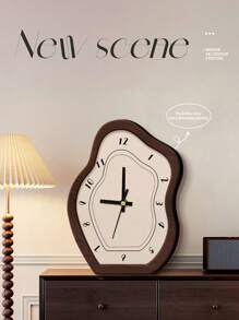 1PC Home Decoration Desktop Clock, Retro Creative Table Clock, Entrance Clock, Wall-Mounted Clock, Living Room Entrance Display Clock, Silent Battery-Powered Back To School Room Decor School Supplies