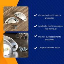 Kit Of 2 Colonial Shell Model Handles With Premium, High-Quality Finish For Drawers, Cabinets, Dressers, Furniture In General - 鉻合金 - 查看 5