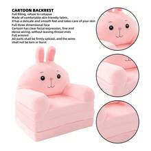 Actualizado 2 en 1 Sofá Plegable, Sofá Cute Cartoon Plegable Ancho Mango Suave Transpirable Silla para Leer Dormir 2 Capas 2 en 1 Sofá Convertible a Tumbona Sofá de Caricatura Plegable Sillas Perezoso Sofá Abrir Sofá Cama para Sala de Estar Dormitorio Con Cremallera - Rosa - Ver 3