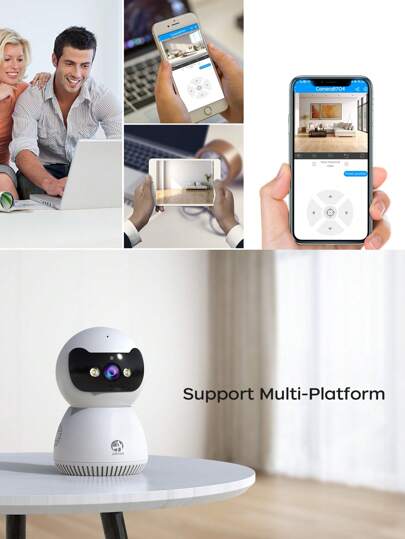 5MP Pan/Tilt Security Camera Indoor, 5G/2.4G WiFi Baby/Pet/Nanny, Cloud SD Card Storage, Type Secure Power Delivery Mode, Night Vision, Floodlight, Way Audio, Siren Alarm, AI Motion Detection view 8