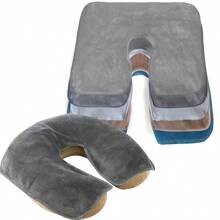 HMQ beauty Heated Massage Desk Cradle Cover Salon Massage Bed Hole Towel Spa U-Shaped Facial Pillow Headrest Cushion Relax Chair SPA Facial Rest Cover