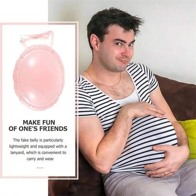 1/2pcs Unisex Inflatable Fake Belly Costume Accessory, PVC Fake Abdomen, Suitable For Parties, Beer Belly Effect, Stage Performance Props, Ideal For Christmas And Costume Events, Humorous Supplement | Playful Accessory | Lightweight Prop, Christmas Inflatable Belly