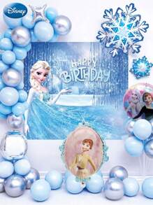 Disney 50PCS Officially Licensed Frozen Princess Balloon Set Multi Colored Latex Balloon Arch Kit Set Princess Theme Anime Peripheral Birthday Party Decoration Anniversary Party Supplies Photo Background Dress Up Props Family Friends Holiday Gifts - 50pcs Frozen Balloon Set - View 7