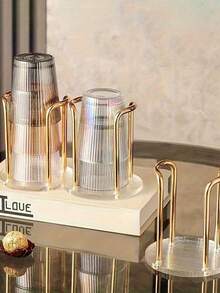 1 件优雅亚克力一次性杯架，适合家庭、咖啡馆、办公室和酒店使用 - 彩色 - 查看 3