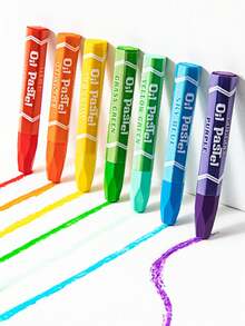 36 Colors/24 Colors/12 Colors Hexagonal Oil Painting Stick Double-Ended Washable Crayon Non-Dirty Hand, Christmas Coloring Gift - Multicolor - View 5