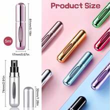 Portable Perfume Atomizer - Refillable Travel Perfume Bottle 5ml Spray Bottle - Refillable Mini Perfume Bottle - Refillable Leakproof Travel Perfume Atomizer - Bottom Direct Filling Perfume Dispenser Self-Pump Spray Bottle Aluminum Push-To-Drink Perfume Bottle - Multicolor - View 6