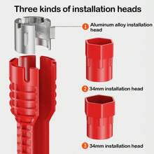 8-In-1 Multi-Functional Kitchen Faucet Wrench, Sink And Faucet Repair Tool Kit, Durable Engineering Plastic - Adjustable Wrench Set For Tight Space Installation And Repair Of Kitchen And Bathroom Plumbing