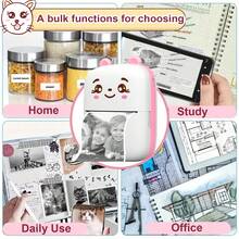 Taschenformat Mini-Drucker, tragbarer Bluetooth-Wireless-Smartdrucker, unterstützt Bild-, Notiz- und QR-Code-Druck, perfektes Geschenk für Feiertage, Weihnachten und Geburtstag für Kinder von 3-12 Jahren