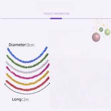 10pcs Christmas Tinsel Garland, Bar, School, Party Atmosphere Decor, Christmas Tree Decoration, Suitable For Birthday, Wedding, Holiday And Christmas Decoration, Birthday Party Decor | Shiny Tassels | Durable Plastic Tassels, Birthday Party Decor Home Decor Christmas Decorations Room Decor Winter