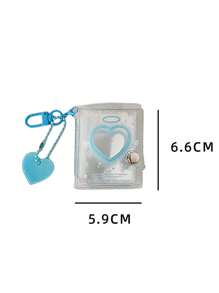 1 PC Transparent Shiny 2-Inch Card Album Boutique Keychain Pendant Photo Album Student Photo Id Photo Storage Album