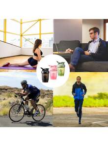 Shaker Cup For Protein Powder And Smoothies, Sports Water Bottle For Running And Fitness/Protein Shaker Bottle 350ml With Mixing Ball Meal Replacement Shaker CupsLeakproof Flip On Lid Dishwasher Gym Bottles For Men & Women  Making It Perfect For Protein Shakes, Smoothies - Multicolor - View 10