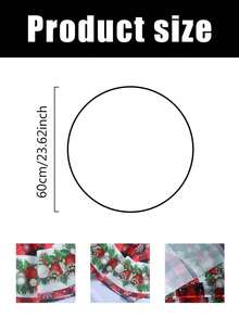 1 fustă de brad de Crăciun, cu diametrul de 60/90 cm, model în carouri roșu și negru cu ornament de fulgi de zăpadă și perle, decorațiune pentru brad de Crăciun, Crăciun fericit