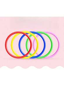 Brinquedo de Alívio de Tédio para Coelho, Brinquedo de Mastigação para Coelho, Brinquedo de Argola, Brinquedo de Quebra-cabeça para Coelho, Balde de Gelo Respirável para Porquinho-da-índia, Acompanha 5 Argolas de Cores Aleatórias - Multicolorido - Visão 6