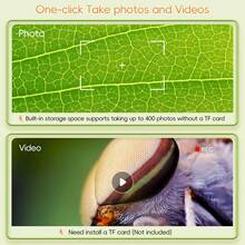 Portable Microscope, Suitable For Outdoor Portable Pocket Microscope, 2-Inch Screen-200x Magnification, Mini Handheld Microscope, 3-Level Light Adjustment, Suitable ForChristmas, Birthday Gifts, Exquisite Packaging, Suitable For Gift Giving - Yellow - View 8