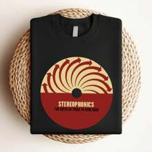 180g Pure Cotton Y2K Vintage Stereophonics T-Shirt You Gotta Go There To Come Back Men's Medium Comfortable Casual Soft For Women Unisex Stretched Homme Designer Clothes Slightly Stylish Summer Graphic Print Round Neck Short Sleeve Breathable Streetwear Top For Everyday Wear Versatile Fashion