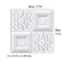 20 片装 3D 雕花自粘墙纸防水适用于天花板卧室浴室背景墙贴 - 彩色 - 查看 14