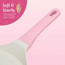 10 Inch Ceramic Nonstick Crepe Pan With Spreader Pink