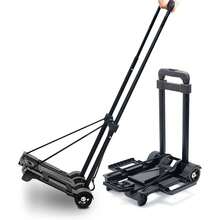 1pc Black 35*36*95.5cm 2 Wheels Folding Trolley,Carrying Van,Shopping Cart - 黑色 - 查看 2