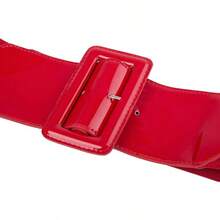 Women's Stretchy Belt 1950s 3 Inch Wide Elastic Belts - Merah - View 8