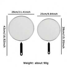 2PCS 25cm & 29cm Mesh Metal Wired Splatter Guard Anti-Splash Cover Screen Pan Pots - Silver - View 3