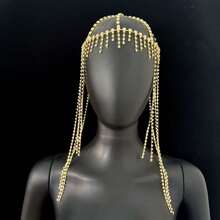 Nuevo accesorio para el cabello con borlas y rhinestones brillantes para mujer, diadema con rhinestones de moda, accesorios para el cabello para actuaciones en el escenario